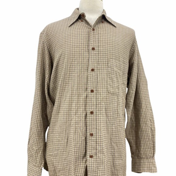 AKA Eddie Bauer Men's Casual Multicolor Plaid Long - Picture 1 of 6